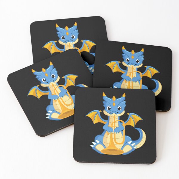 Item preview, Dragon Playing Trumpet ,Funny Good Dragon Trumpet Lovers Blue Design designed and sold by pedrored369.