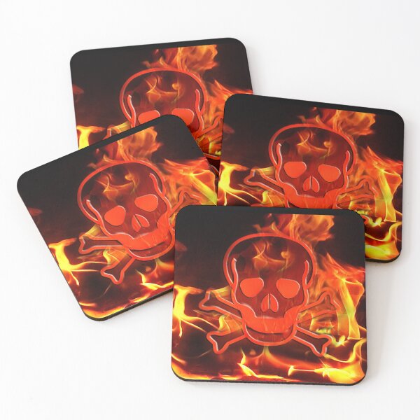 Item preview, skull in fire Scary Dark Man Spooky Horror Bones Rock Gothic Occult Punisher designed and sold by BestDesign87.