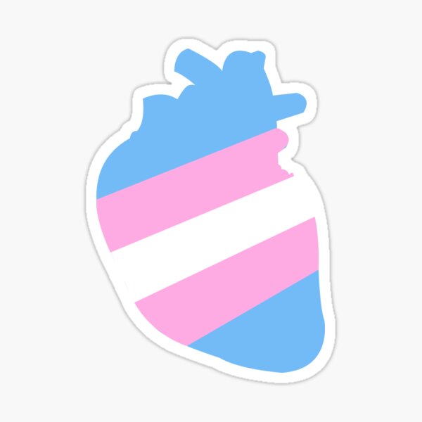 Mini Trans Pride Heart Stickers – Queer Collective