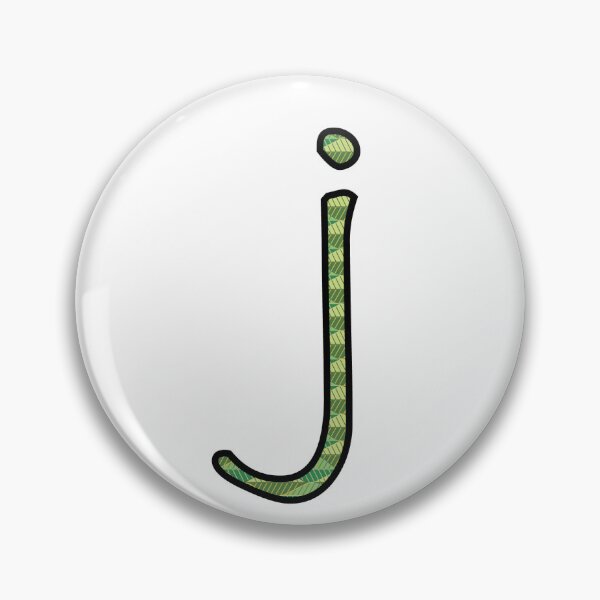 Item preview, Green Leaves lowercase letter j designed and sold by UrsulaFashion.