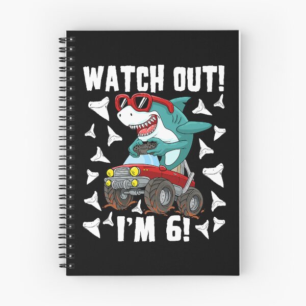 Item preview, Watch Out Im 6 - 6 Years Old 6th Birthday Shark  Monster Truck Gamer designed and sold by PerkinsAarav.