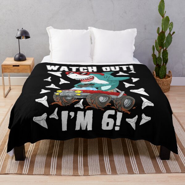 Item preview, Watch Out Im 6 - 6 Years Old 6th Birthday Shark  Monster Truck Gamer designed and sold by PerkinsAarav.
