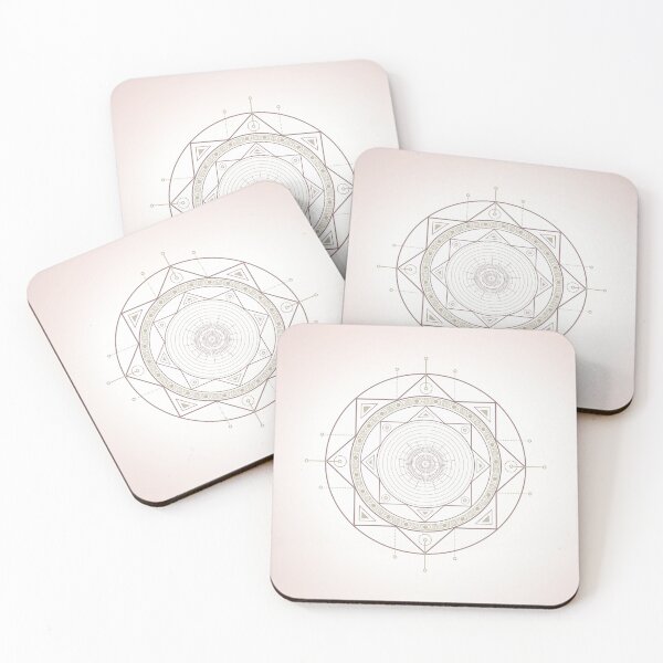 Item preview, Karmic Light Code - Astral Compass (Rose Gold Light Background) designed and sold by LunaDawnArt.