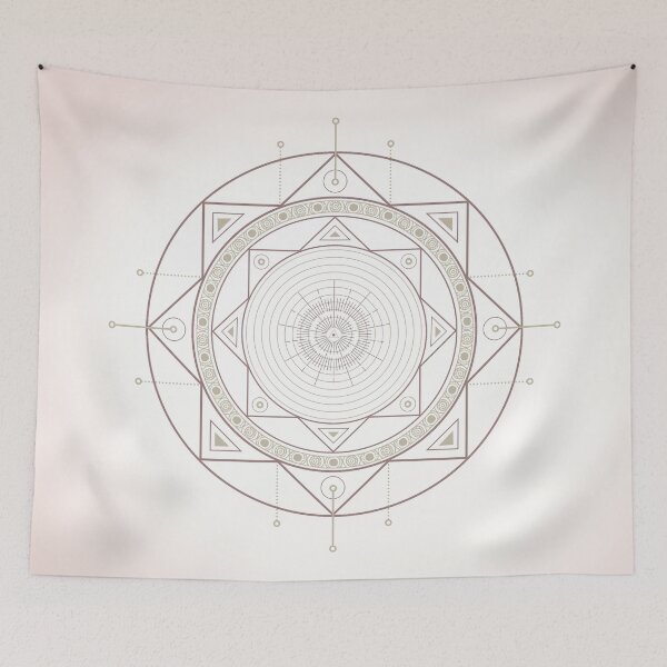Item preview, Karmic Light Code - Astral Compass (Rose Gold Light Background) designed and sold by LunaDawnArt.