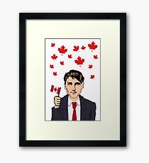 It's Raining Trudeau Framed Print