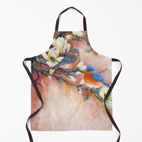 Item preview, Eastern Bluebird Couple and magnolia designed and sold by Roy & Tiffany.