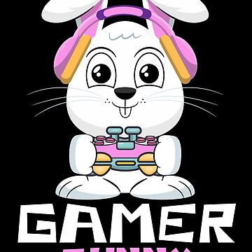  Cute Bunny Gamer: Bunny Playing with Game Controller