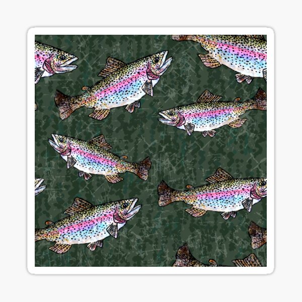 Rainbow Trout Pattern Merch & Gifts for Sale