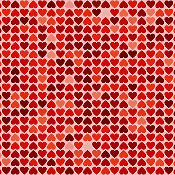 Artwork thumbnail, Cute Red Hearts - Pattern by TheEndlessStore