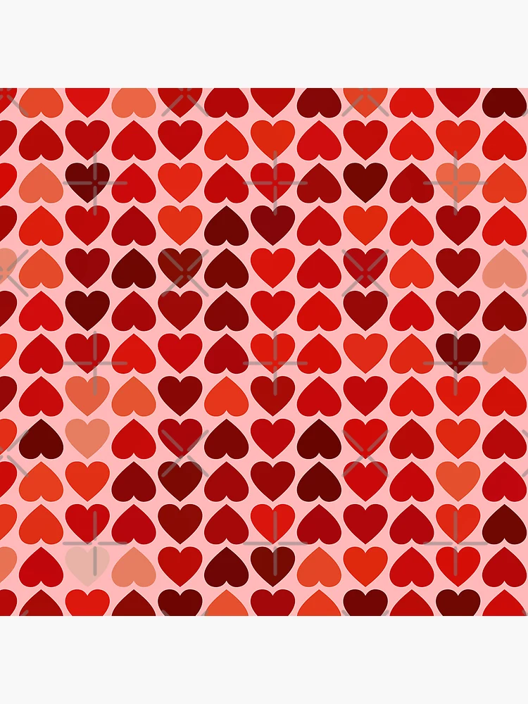 Thumbnail 4 of 4, Clock, Cute Red Hearts - Pattern designed and sold by TheEndlessStore.
