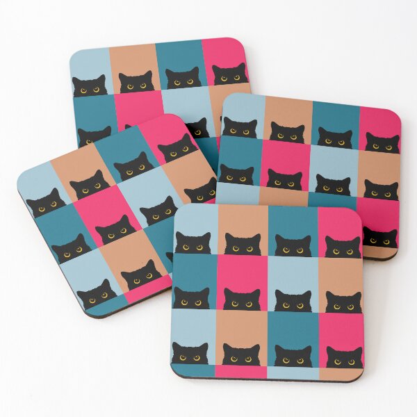 Item preview, Black Cat Face Pop Art Andy Warhol  designed and sold by NamColors.