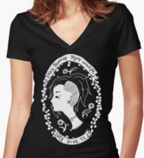 Maskmaker Women's Fitted V-Neck T-Shirt