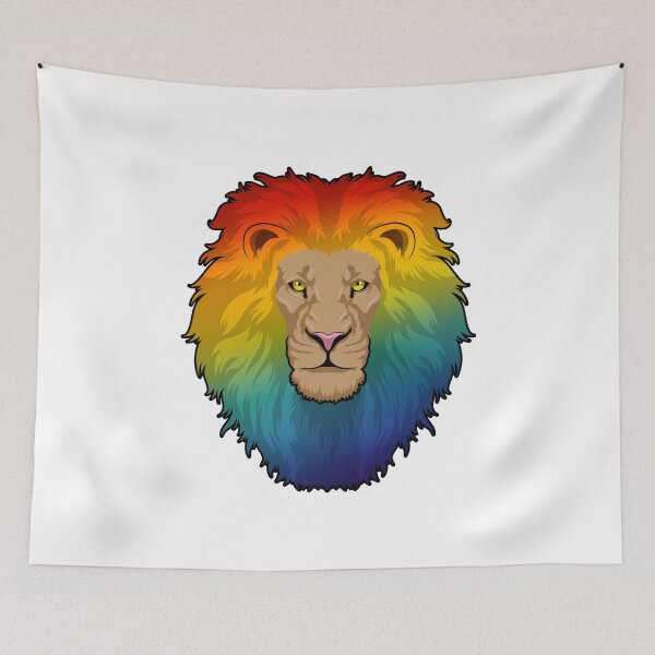 Item preview, Lion in Rainbow Colours designed and sold by Snabdesign84.