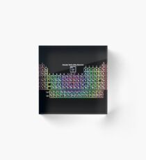 Neon-Regenbogen-Periodensystem Acrylblock