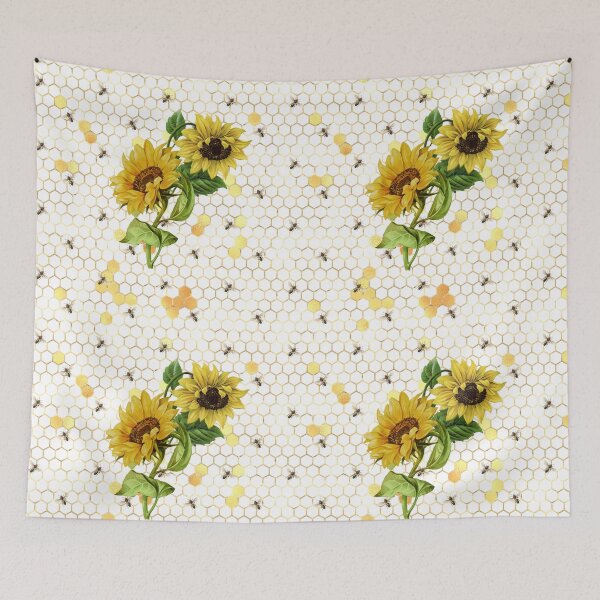 Item preview, Sunflowers Gold Honeycomb Bees Honey designed and sold by Strawflower Oasis.