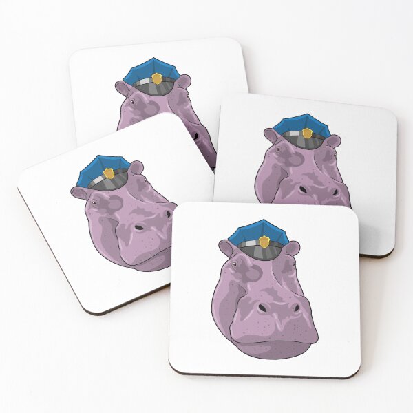 Item preview, Hippo as Police officer Police designed and sold by Snabdesign84.