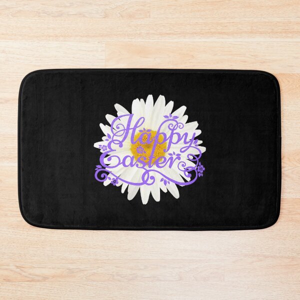 Item preview, Happy Easter Daisy (Purple on Black) designed and sold by PawsitiveMum.