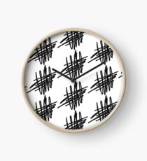 Charcoal Abstract Clock