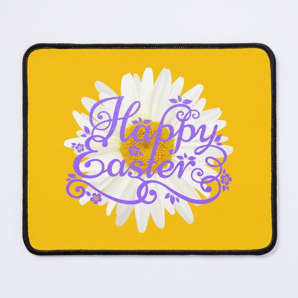 Item preview, Happy Easter Daisy (Purple on Yellow) designed and sold by PawsitiveMum.