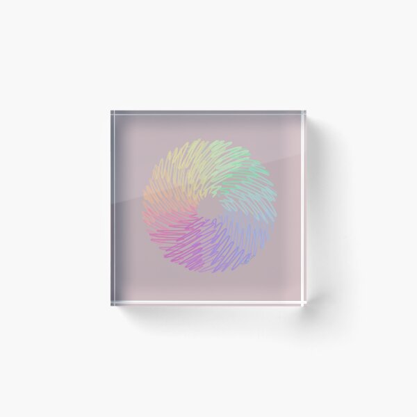 Item preview, Loosely drawn rainbow circle on pink designed and sold by PauwieArtStudio.