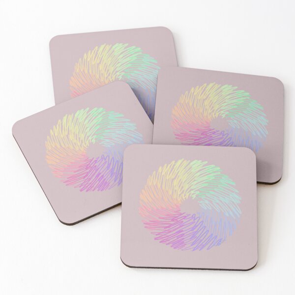 Item preview, Loosely drawn rainbow circle on pink designed and sold by PauwieArtStudio.