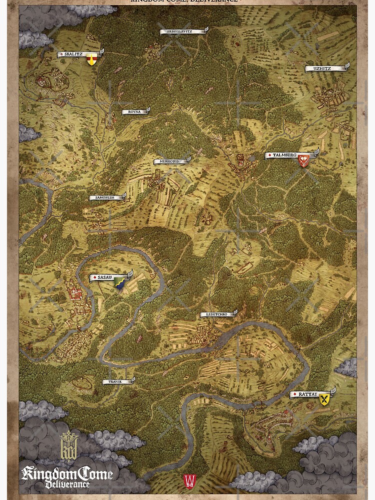 Kingdom Come Deliverance Map&quot; Art Board Print for Sale by The 