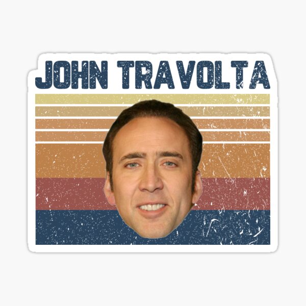 Vista previa del artículo con la obra «Nicolas Cage es John Travolta Face Off», diseñado y vendido por KendyFranken.