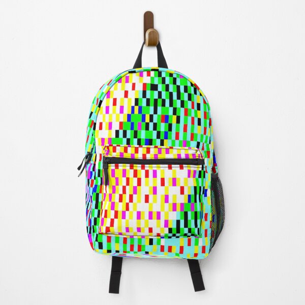 Item preview, Retro Pixel Art Orange, Green and Purple 8-bit Stripes designed and sold by patternsoup.