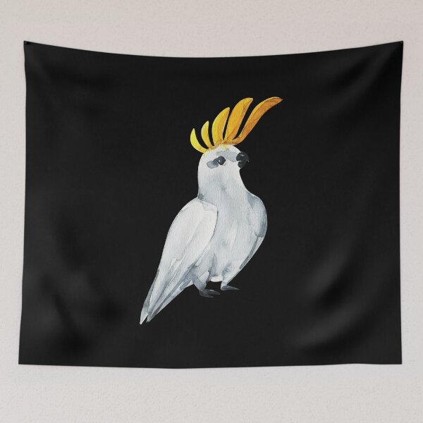 Item preview, Cute Sulphur Crested Cockatoo Watercolour, Sulphur Crested Cockatoo Bird Art, Greater Sulphur Crested Cockatoo, Australian Birds lovers designed and sold by Paintcorner.