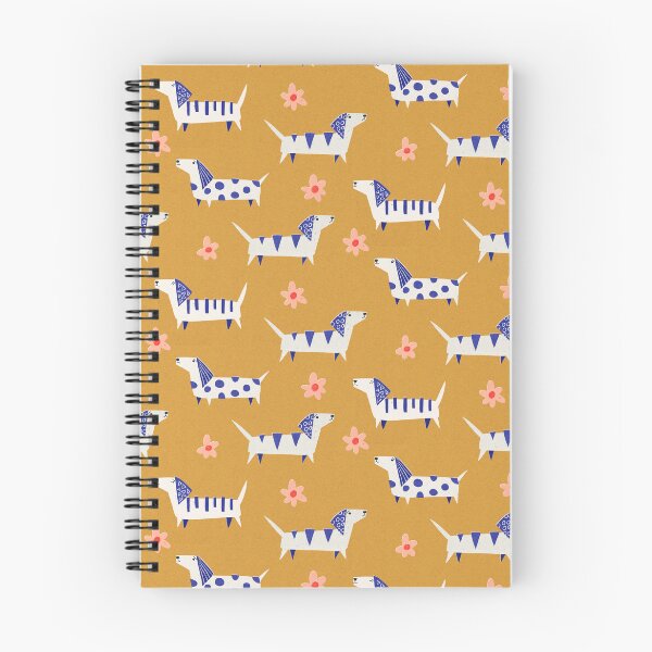 Item preview, Cute Retro Dachshund Paper Cut Pattern with Daisy flowers designed and sold by wecouldall-be.