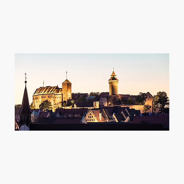 Kaiserburg and the old town of Nuremberg in Germany Photographic Print