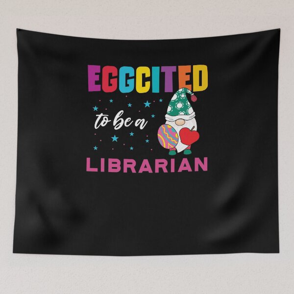 Item preview, Eggcited To Be A Librarian Bunny Easter Matching Funny Gnome designed and sold by Dressed For  Duty.
