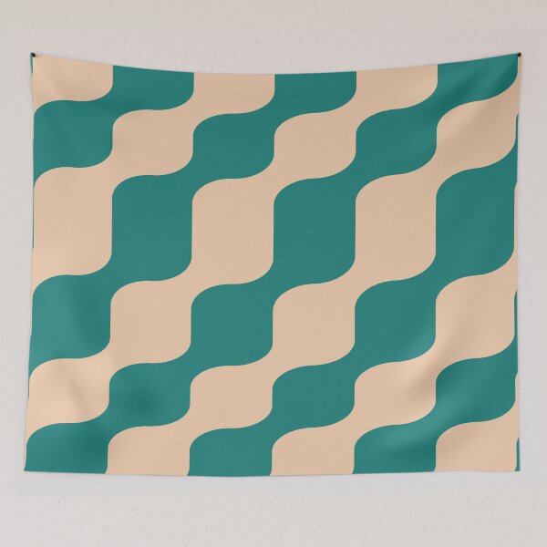 Item preview, Funky Vintage Green Waves designed and sold by Hic21.