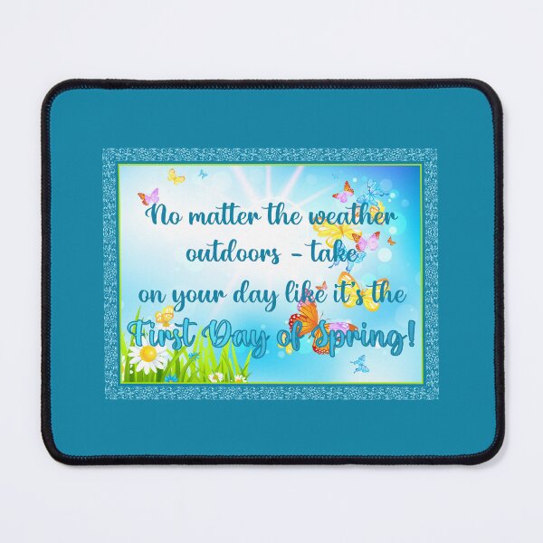 Item preview, ...First Day of Spring! (on Blue) designed and sold by PawsitiveMum.