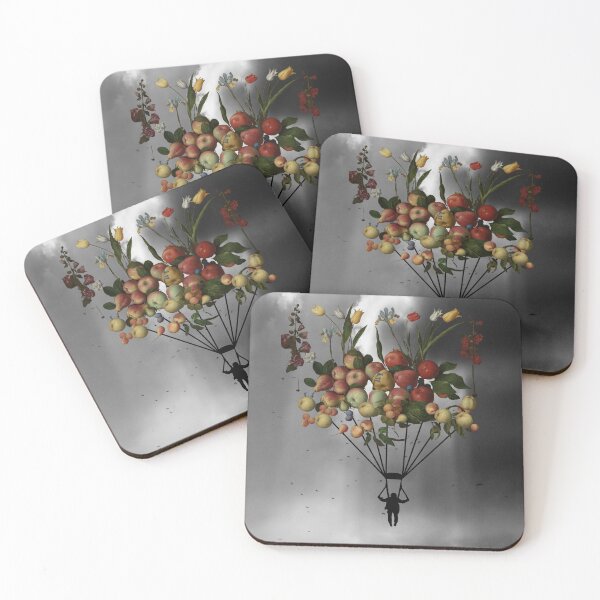 Item preview, Fruit Parachute 4 (gold) | Apples | Pears | Peaches | Dreamy designed and sold by CosmicStory.