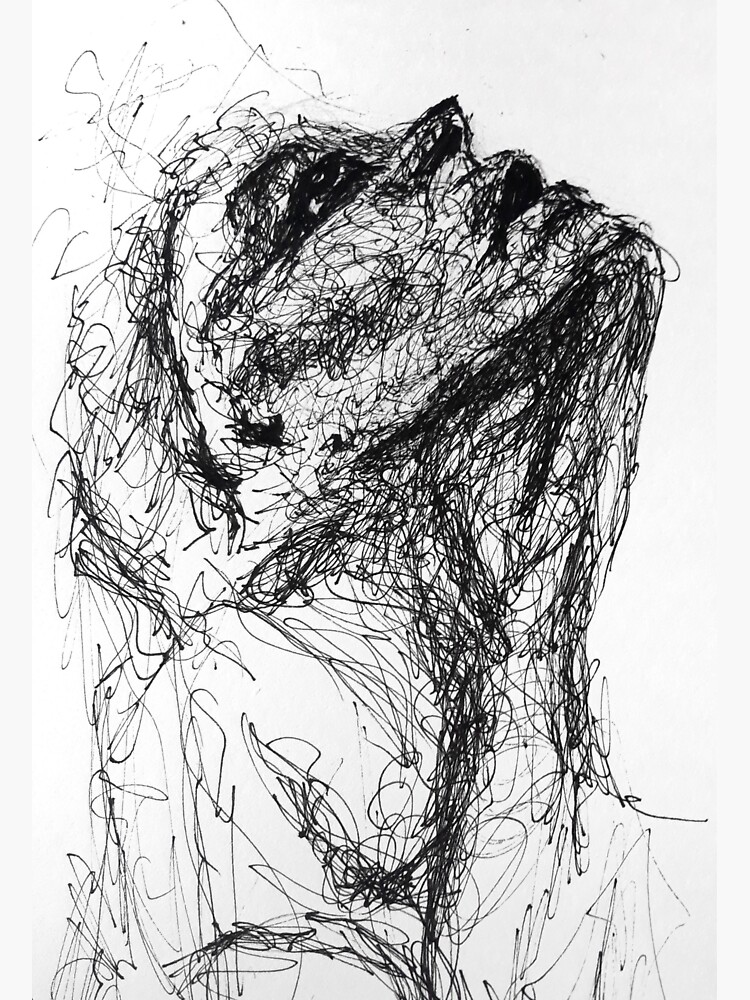 "abstract art of human form" Sticker by tanishamohnot Redbubble