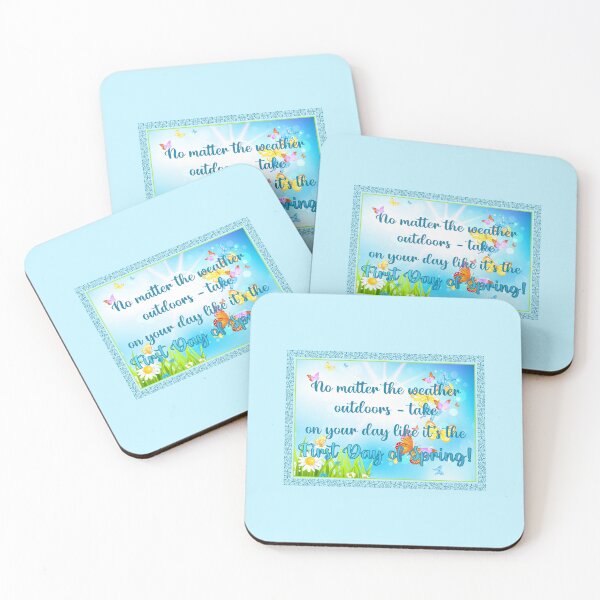 Item preview, ...First Day of Spring! on Lt. Blue designed and sold by PawsitiveMum.