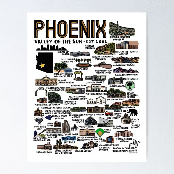 Item preview, Phoenix Map  designed and sold by fiberandgloss.