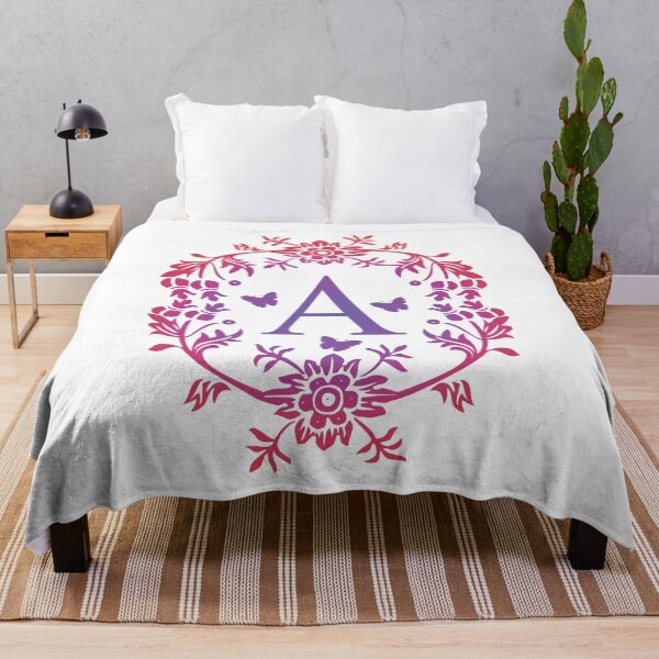 Item preview, Ornamental Letter A, Purple And Red Heart Butterfly, Monogram Initial Ornament designed and sold by PROMEN Creativity.