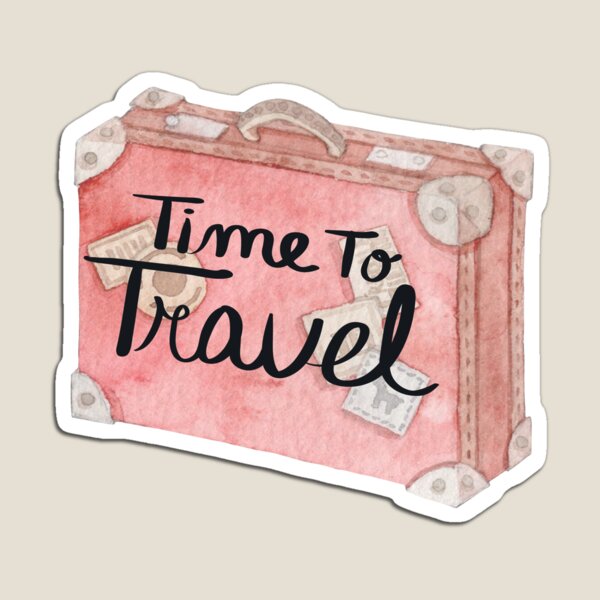 Item preview, It's Time to Travel - Suitcase With Stickers - Explore The World designed and sold by LamaraK.