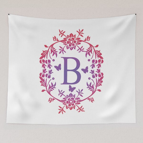 Item preview, Ornamental Letter B, Purple And Red Heart Butterfly, Monogram Initial  Ornament designed and sold by PROMEN Creativity.