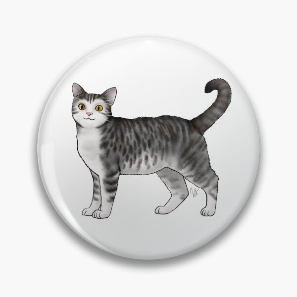 Item preview, Cat - American Wirehair Cat - Gray Tabby designed and sold by Jennifer Stolzer.