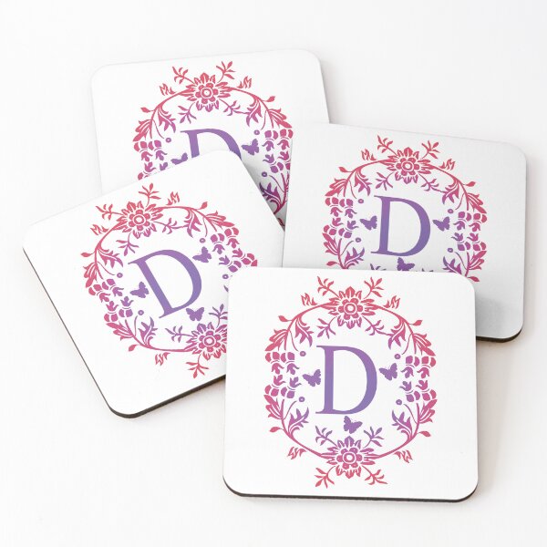 Item preview, Ornamental Letter D Purple And Red Heart Butterfly, Monogram Initial  Ornament designed and sold by PROMEN Creativity.