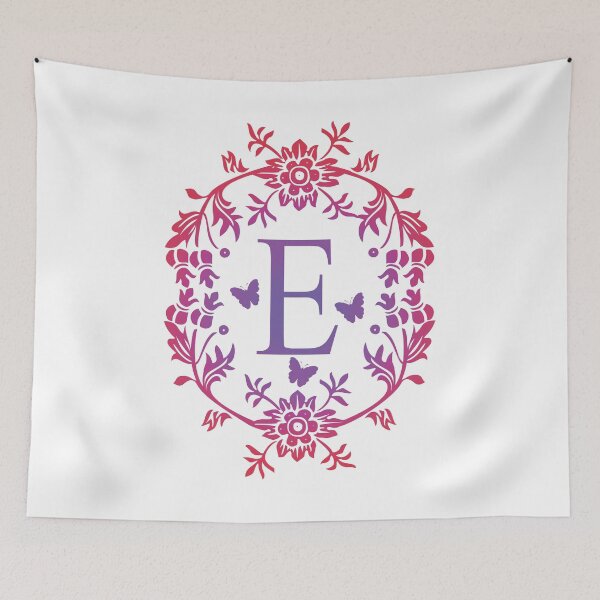 Item preview, Ornamental Letter E, Purple And Red Heart Butterfly, Monogram Initial  Ornament designed and sold by PROMEN Creativity.