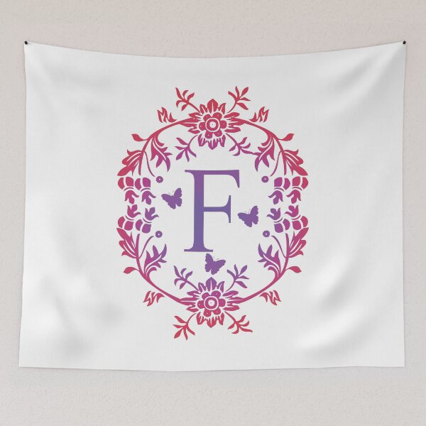 Item preview, Ornamental Letter F, Purple And Red Heart Butterfly, Monogram Initial  Ornament designed and sold by PROMEN Creativity.
