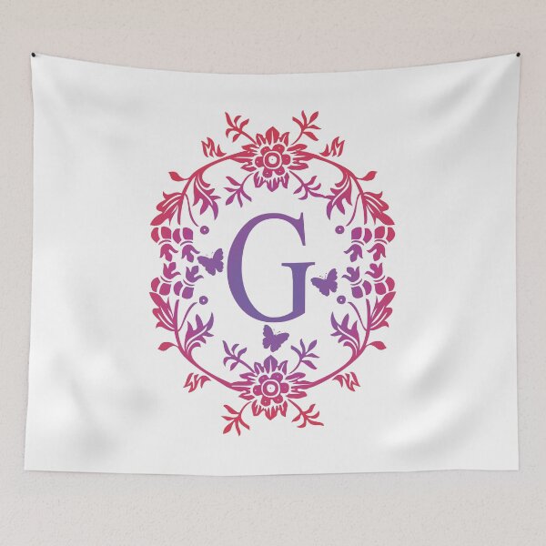 Item preview, Ornamental Letter G, Purple And Red Heart Butterfly, Monogram Initial  Ornament designed and sold by PROMEN Creativity.