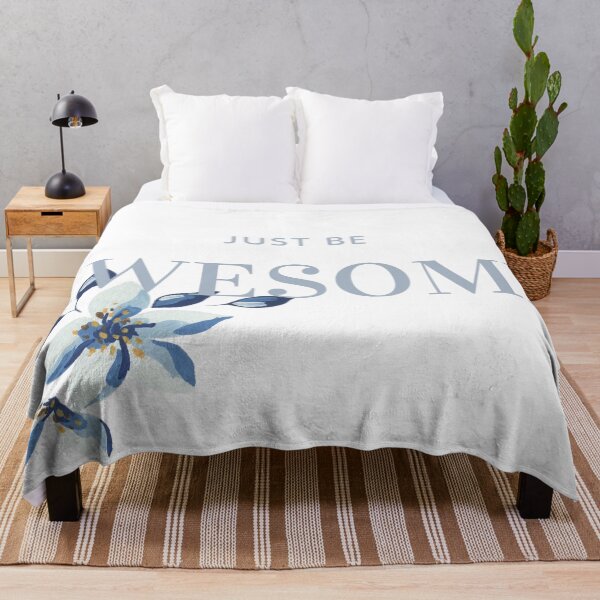 Item preview, Just Be Awesome blue flower designed and sold by Levated.