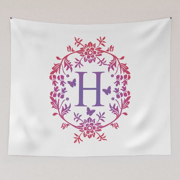 Item preview, Ornamental Letter H, Purple And Red Heart Butterfly, Monogram Initial  Ornament designed and sold by PROMEN Creativity.