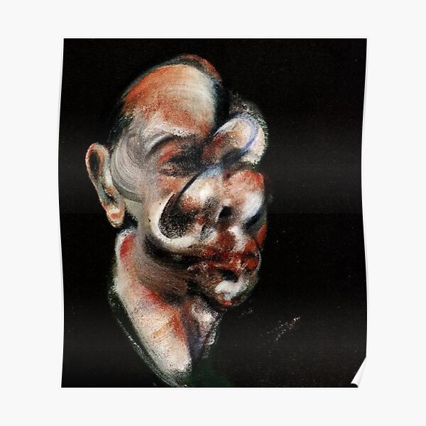 Francis Bacon Exhibition Poster, Francis bacon Self-Portrait, Surrealist Art, abstract art of Francis bacon Poster