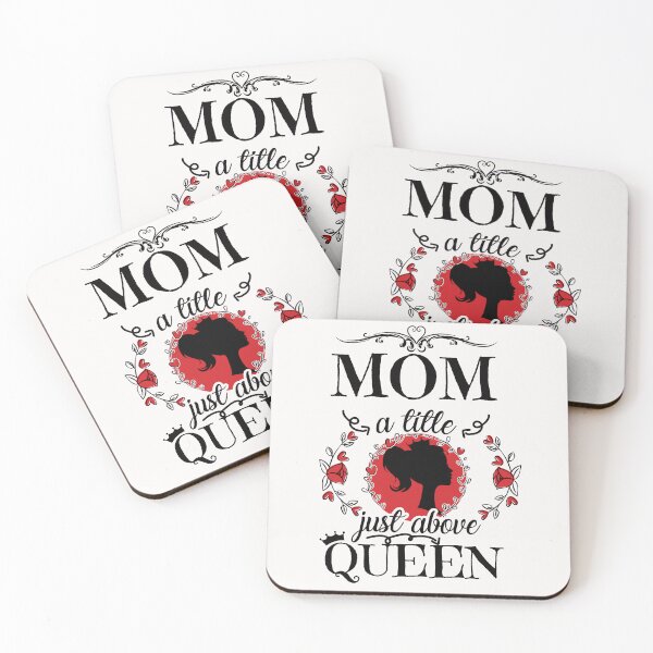 Item preview, Mom A Little Just Above Queen Quote In Beautiful Floral Frame. designed and sold by SidhuKeet1.